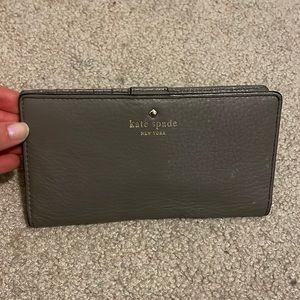 Grey Kate spade wallet -good condition